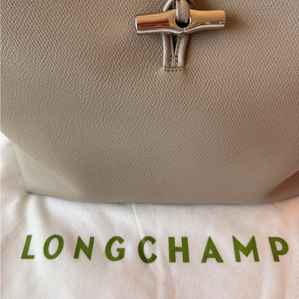 Longchamp Le Roseau L cowhide leather handbag - Picture 9 of 12